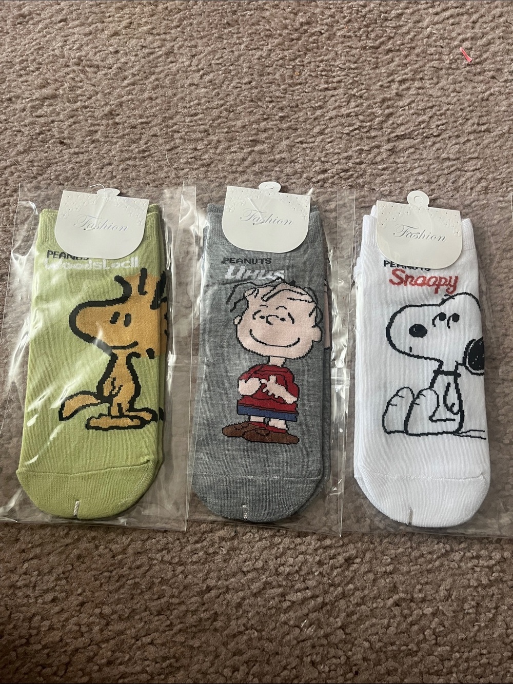 Peanuts Character Ankle Socks - Woodstock, Linus, Snoopy